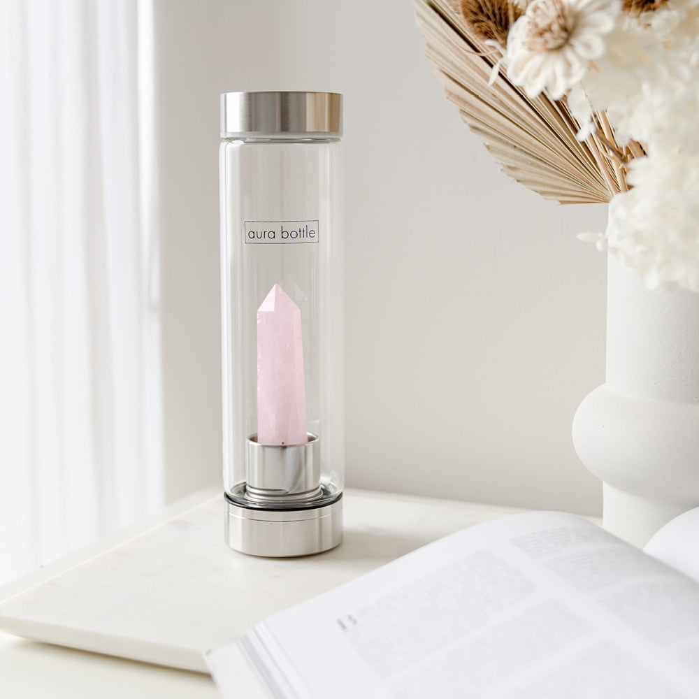 Aura Bottle Infused Crystal Rose Quartz