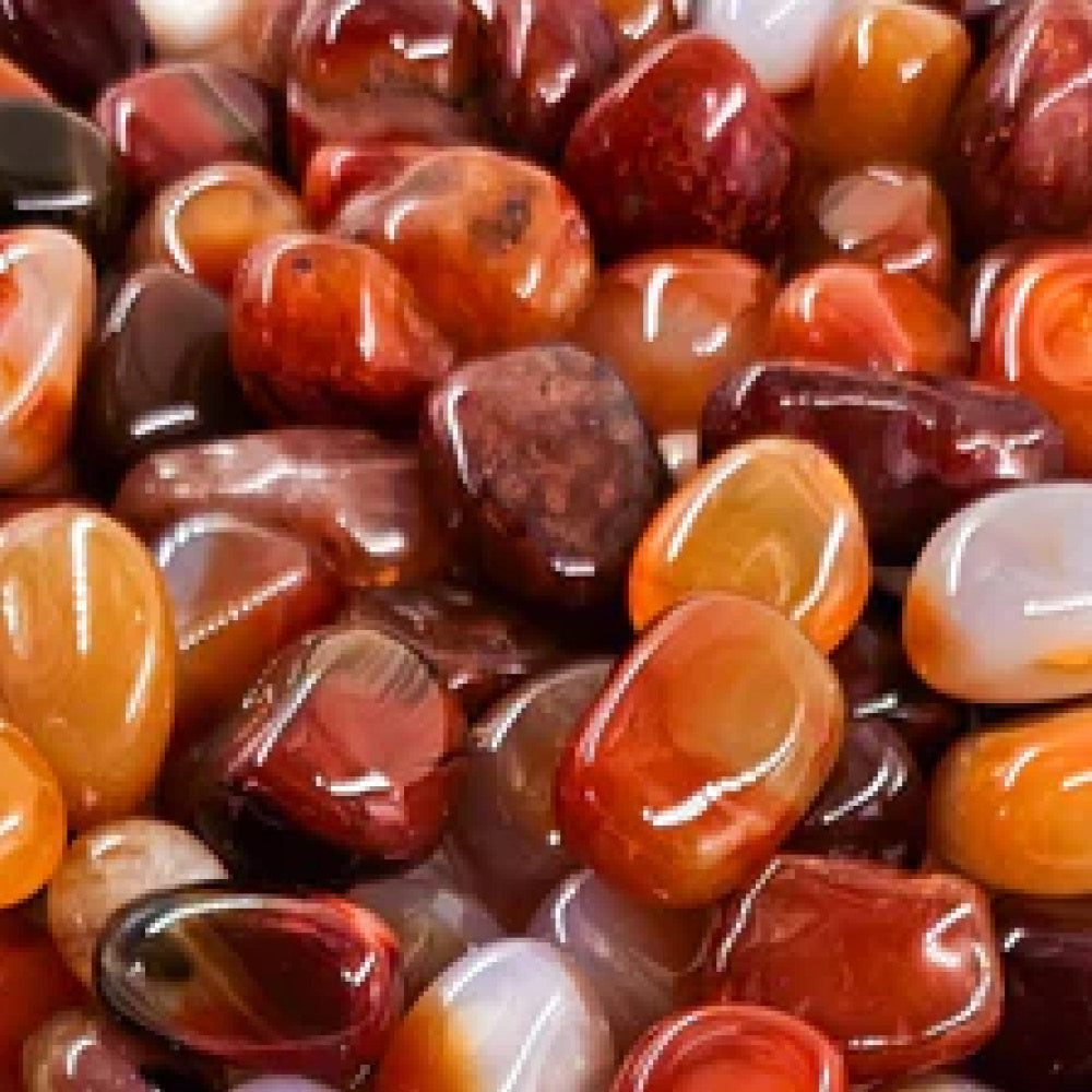 Aura Bottle Tumbled Stone Carnelian