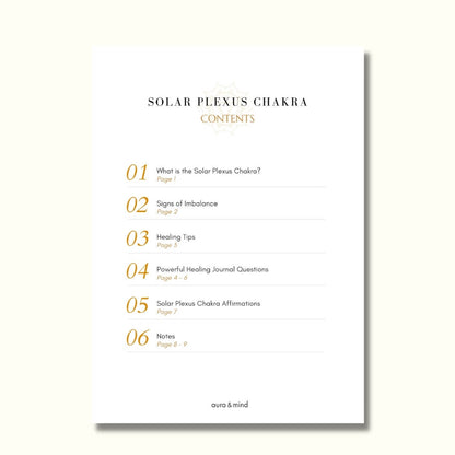 Solar Plexus Chakra Healing Digital Workbook