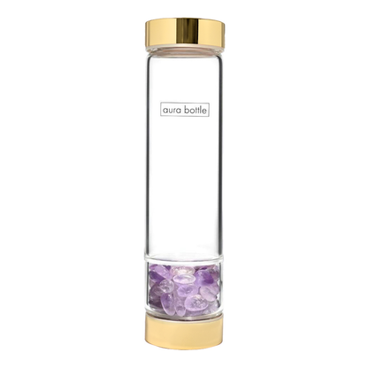 Aura Bottle Tumbled Stone Amethyst