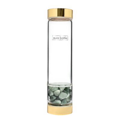 Aura Bottle Tumbled Stone Green Aventurine