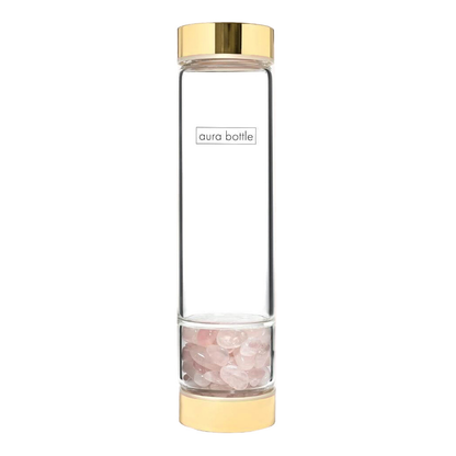 Aura Bottle Tumbled Stone Rose Quartz