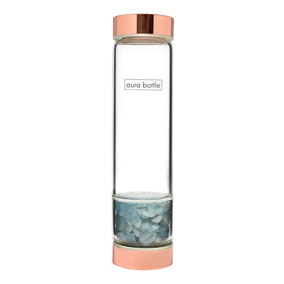 Aura Bottle Tumbled Stone Aquamarine