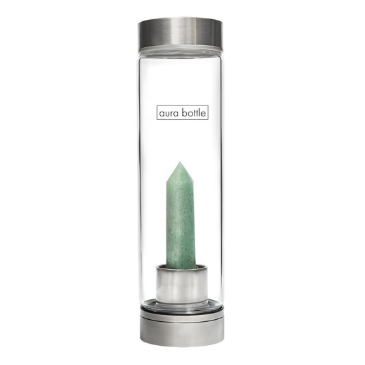 Aura Bottle Infused Crystal Silver Green Aventurine