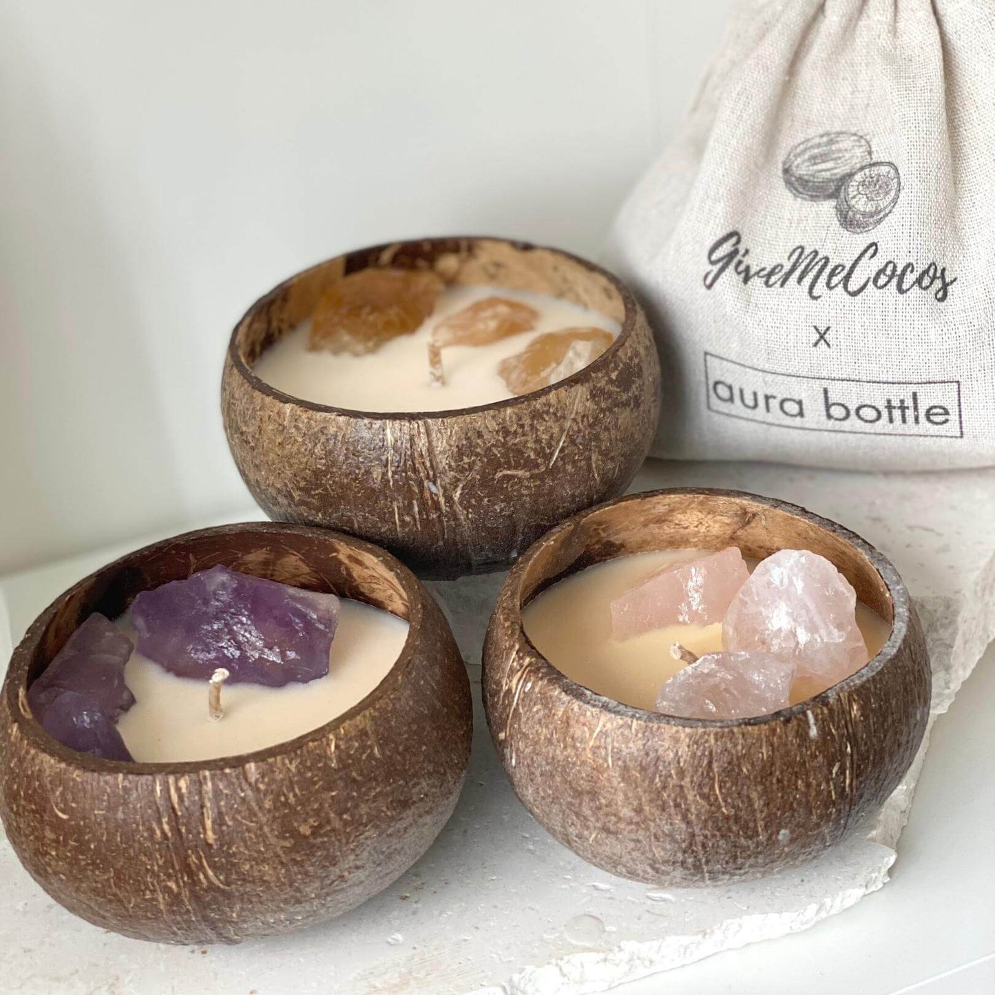 Coconut Candle Amethyst