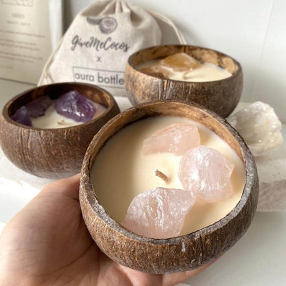 Crystal Coconut Candle Set